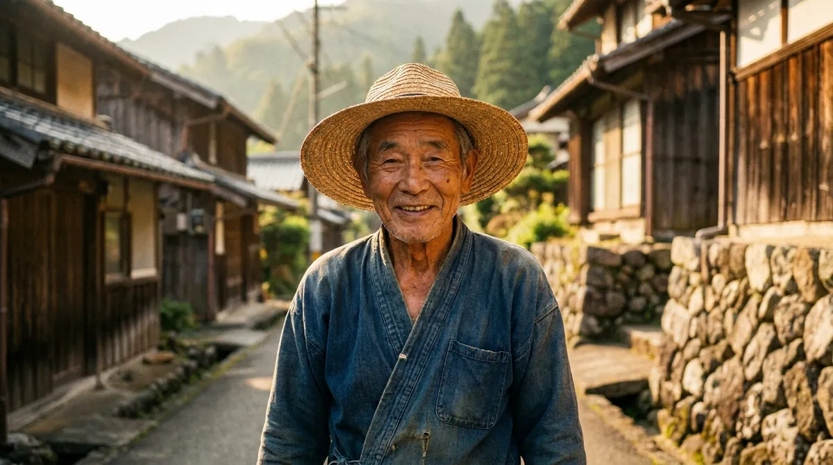 麦わら帽をかぶり、旅人を出迎える現地案内人の横顔